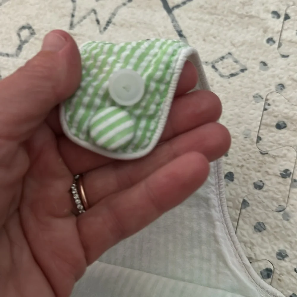 Cactus Green Striped Sailboat bubble .